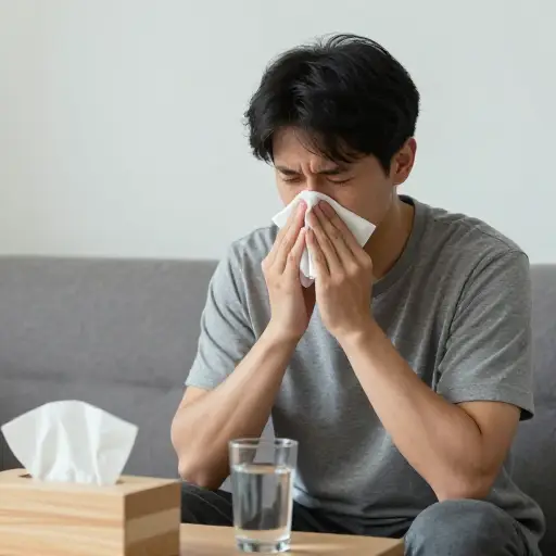 鼻塞是感冒时的常见症状。