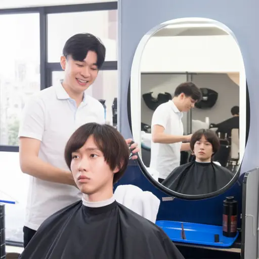 发型师：您想要刘海还是不要刘海？
