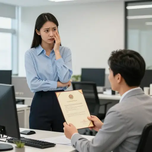 当朋友获得晋升时，她无法掩饰自己的羡慕。