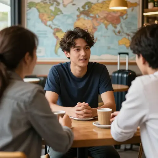 他随口提到明年可能要搬到国外去。