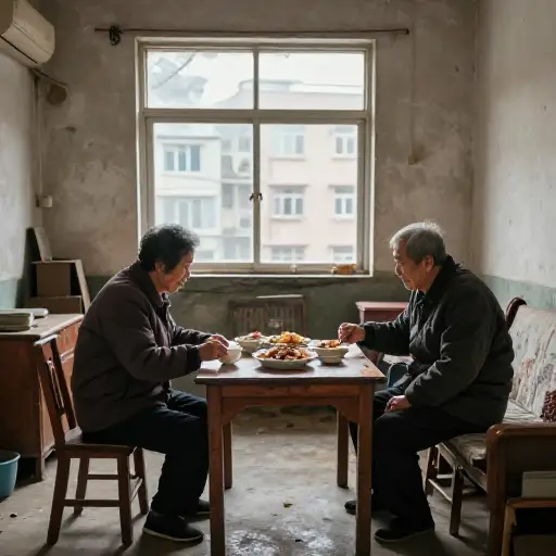 退休后，他们靠着最低限度的收入生活。