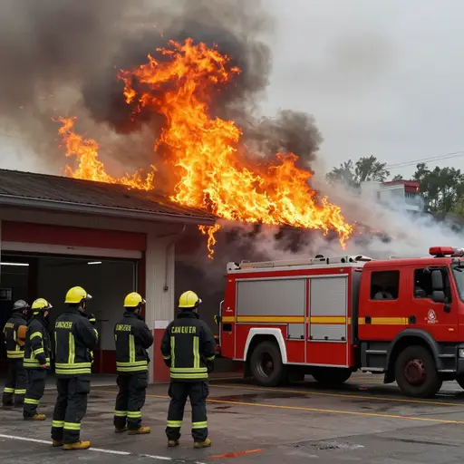 一个苦涩的讽刺是，消防站失火了，而消防员们正在罢工。