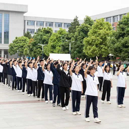 学生们聚集起来示威，支持免费教育。