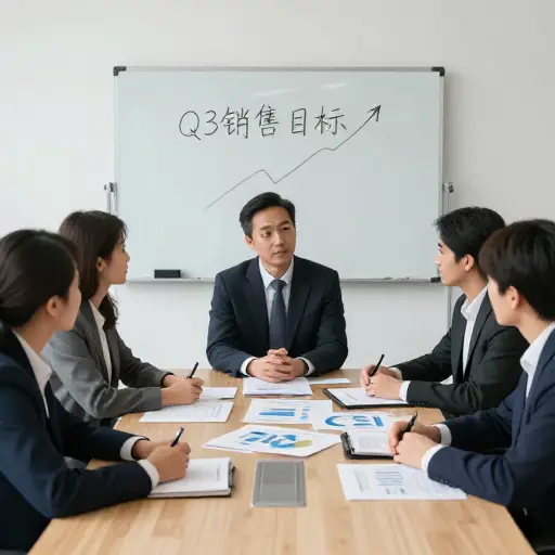 团队不懈努力，以实现他们的季度销售目标。
