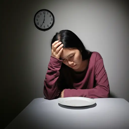 大约9点时，她开始因饥饿而感到头晕。