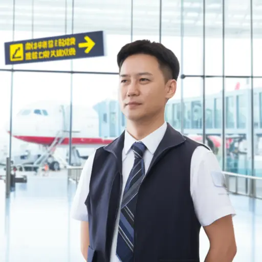 我爸爸在机场工作。