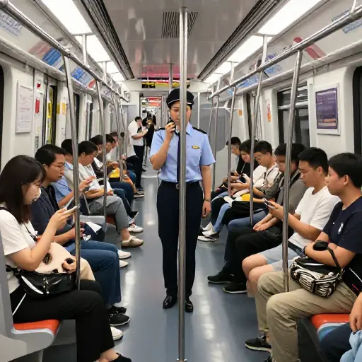 列车操作员通过内部通信系统播报了下一站。