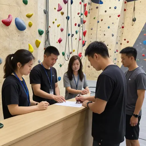 在参加攀岩课程之前，每个人都必须签署一份免责声明。
