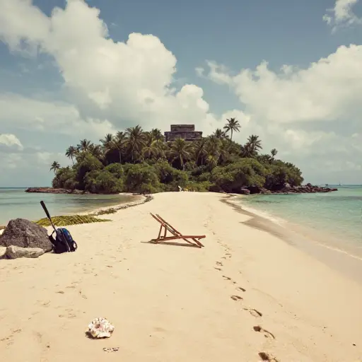 这是我们去年夏天度假的那个小岛。