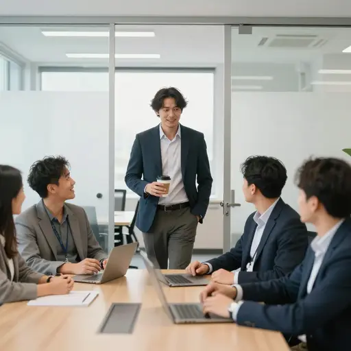 他对每场会议都恰好迟到十分钟的癖好成了同事间的一个固定笑话。