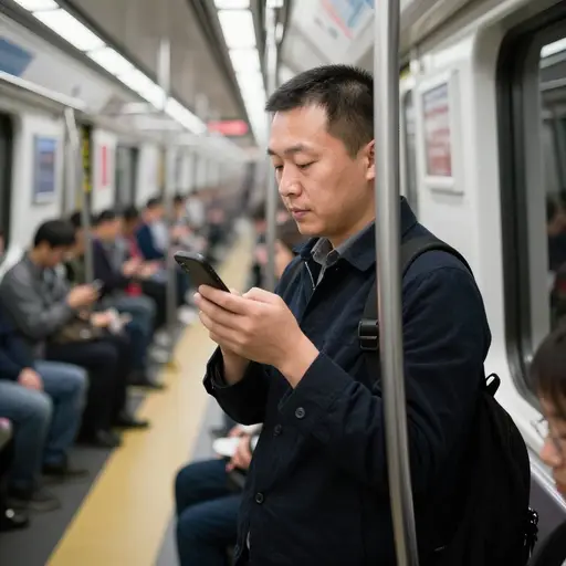 我坐地铁去上班。