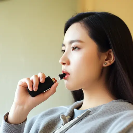 她最近改用电子烟来减少对尼古丁的依赖。