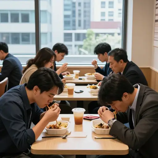 费了那么大劲，我们只有可怜的15分钟吃午饭。