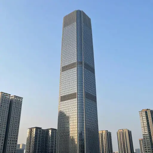 这座城市最具标志性的建筑是其线条流畅、玻璃幕墙的金融中心。