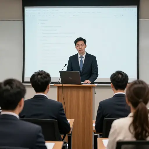 当主要演讲者缺席时，一位同事不得不代替他。