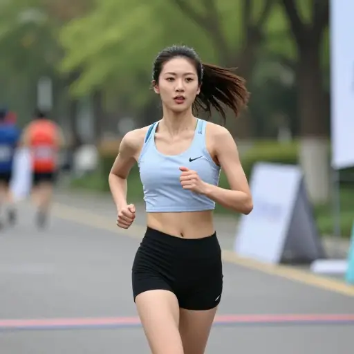 她为自己设定了明年跑一场马拉松的目标。