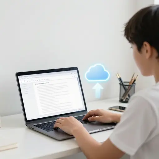你应该将作业上传到在线平台。