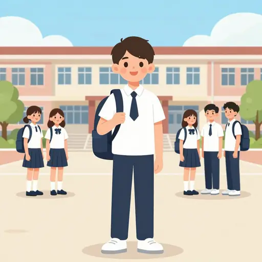 我是一名初中生。