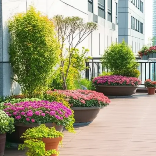 楼上有个漂亮的花园露台。