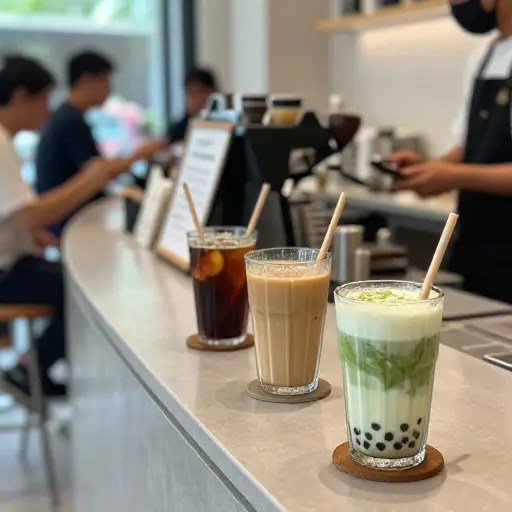 许多咖啡馆现在使用纸吸管作为环保替代品。