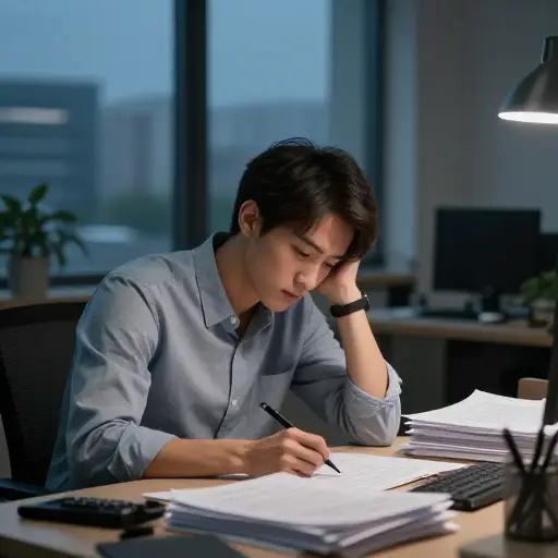 为了忘记她，他全身心投入工作。