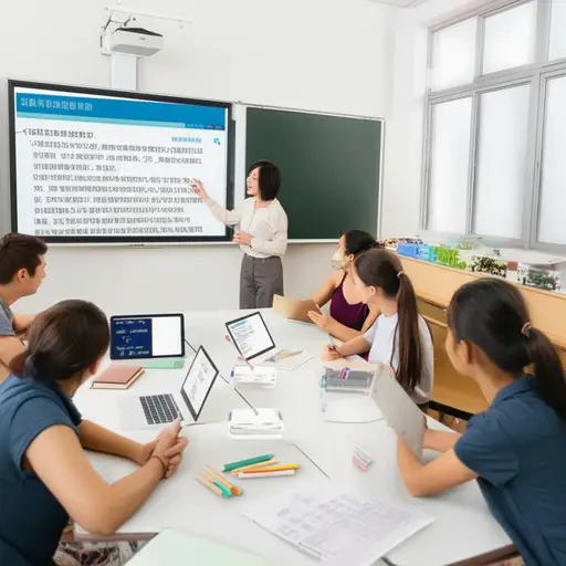 学校正在尝试新的教学方法。