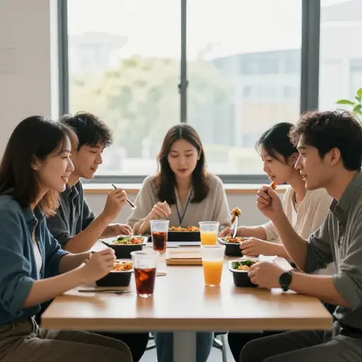 我们通常在午餐时间休息一下。