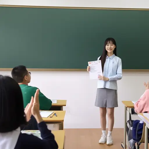 这次考试她明显是全班第一。