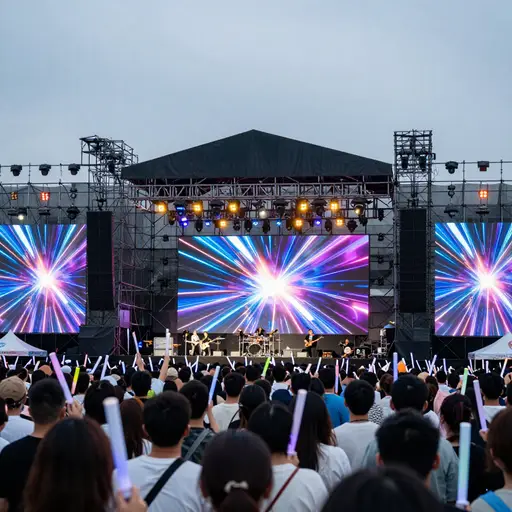 这个音乐节由一家大型科技公司全额赞助。