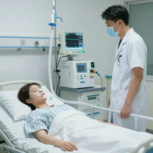 医生决定为病人进行人工通气。