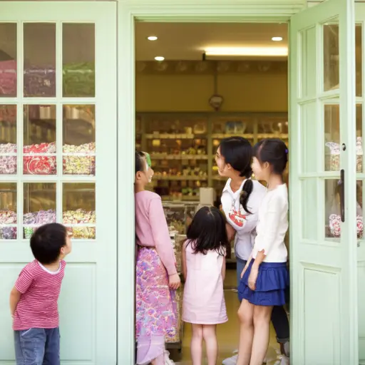 我们小时候经常去那家糖果店。