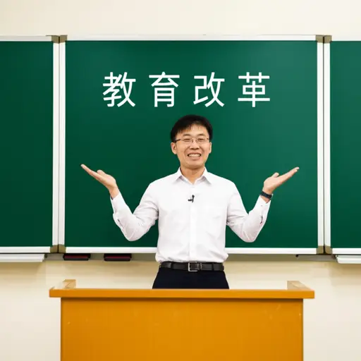 这位教授对于教育改革持开放态度。