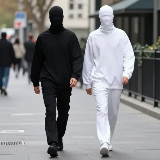 我们经常可以看到有人从头到脚穿黑色，或穿白色。