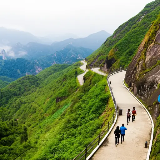 这条蜿蜒的山路让我们花了两个小时才到达山顶。