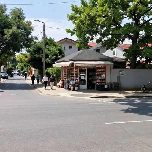 杂货店离这里只有十分钟的步行路程。