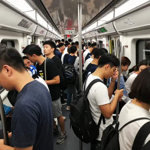 公共交通工具在高峰时段非常拥挤。