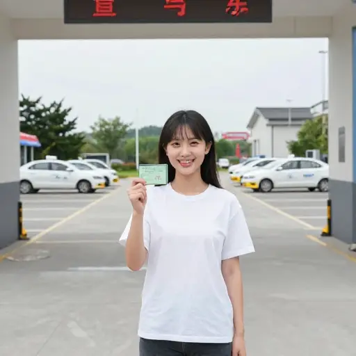 她几个月来一直试图通过驾照考试，最后终于成功了。