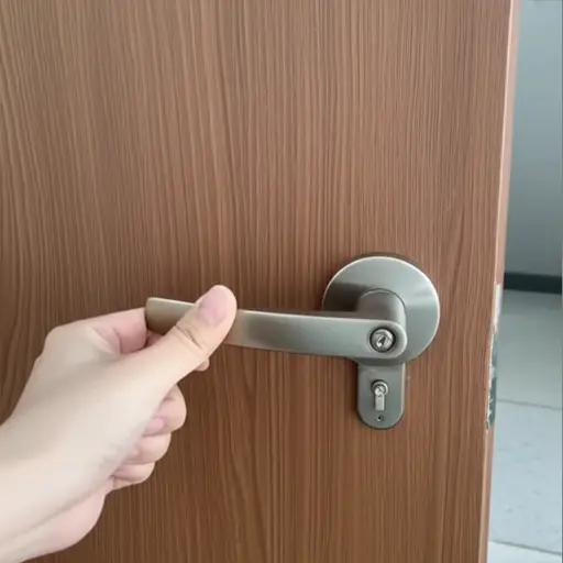门锁卡住了，我怎么也打不开。
