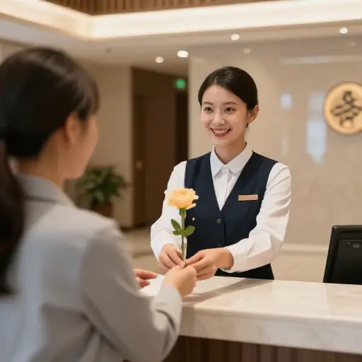 作为酒店的客人，您将获得一朵免费的花。