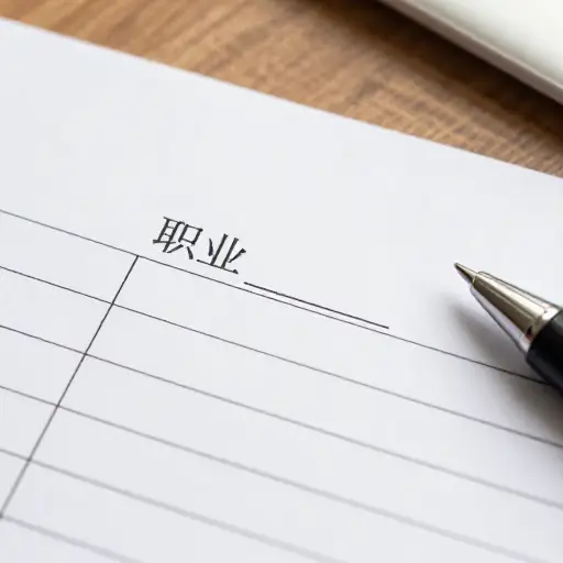 表格上有一栏需要填写你的职业。