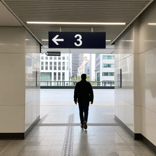 从3号出口出去就能到办公楼。