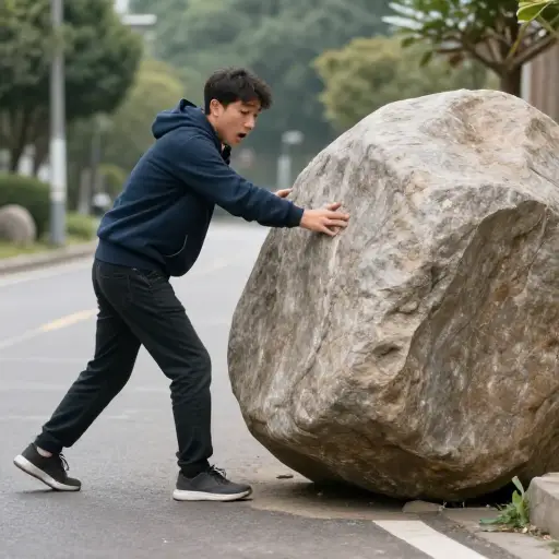 肯定是撞到什么硬东西了。