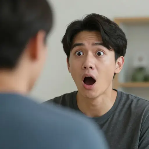 我惊呆了，茫然恐惧地瞪着他。
