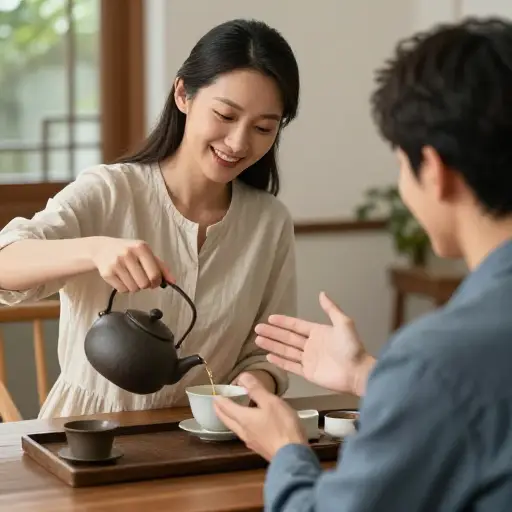 你想喝茶吗？——不，谢谢。