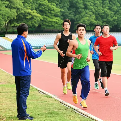 教练总是督促我们更加努力训练。