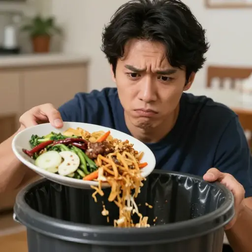 扔掉可用的食物是违背我的本性的。