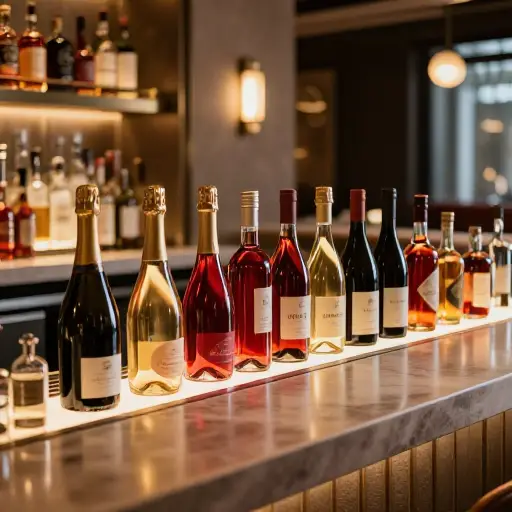 这家酒吧提供香槟、葡萄酒和各种烈酒。