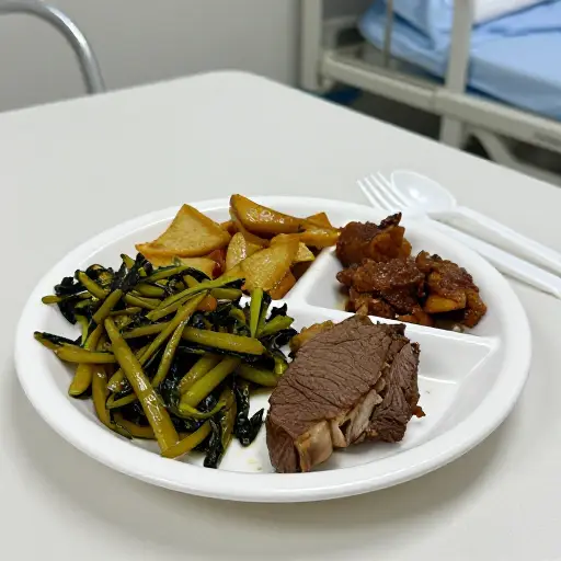 医院的食物常常淡而无味，没有吸引力。