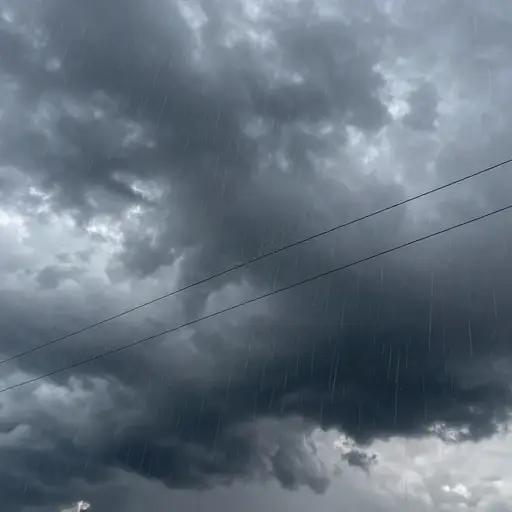 在暴风雨期间，架空电力电缆可能很危险。