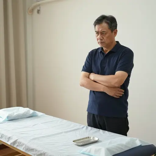他对针灸的益处持怀疑态度。
